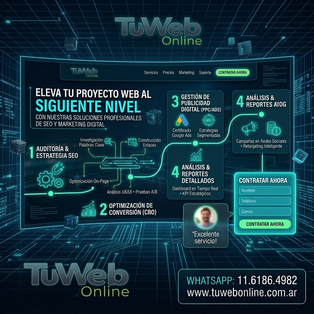 Vista previa de proyecto de Hosting — TuWeb Online